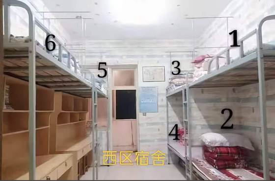 仲景西区宿舍内部与床位编号
